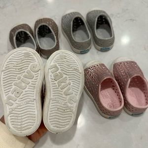 Little Girls Size C4 Shoes (4) Pairs